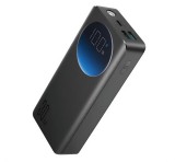 JOYROOM vésztöltő 2 USB+Type-C aljzat (20000mAh, 30W, PD gyorstöltő, lámpa, LED kijelző) FEKETE