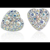 JSB Bijoux Swarovski® kristályokkal díszített szív fülbevaló (többszínű) (8592661090367)