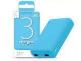 Juice ECO 3 Charge 2x USB-A - USB-C - Micro USB Power Bank 10000mAh világos kék (JU194716)