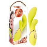 Jülie - vibrátor klitoriszkarral (sárgászöld)