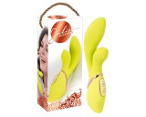 Jülie - vibrátor klitoriszkarral (sárgászöld)