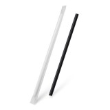 Jumbo külön csomagolt szívószál fekete színben 100db 40939