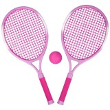 Jumbo teniszütők 2 darabos szettben teniszlabdával, rózsaszín