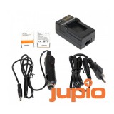 Jupio akciókamera akkumulátor GoPro Hero 3 töltő + AHDBT-302 x2db 1200 mAh