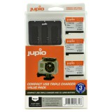 Jupio Value Pack GoPro AHDBT-401 HERO4 1160mAh 3db akciókamera akkumulátor + USB  tripla töltő