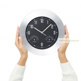 JUPITER alumínium falióra, hő- és légnedvesség mérővel - Ø25 cm