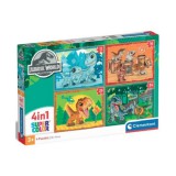 Jurassic World 4 az 1-ben 12-16-20-24db-os puzzle - Clementoni