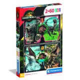 Jurassic World újjászületés 2x60db-os Supercolor puzzle - Clementoni
