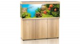 Juwel Rio 450 LED akvárium szett bútorral világos fa