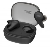 JVC HA-A23T-B True Wireless zajszűrős Bluetooth fülhallgató fekete, IPX4, 26 óra üzemidő, JVC Gumy sorozat