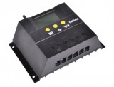 JVS 12V 24V 60A PWM töltésszabályzó napelem rendszerhez, automata vezérlés, feszültség felismerés LCD kijelző max 100V