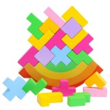 JM Fából Készült Tetris Egyensúlyozó Játék