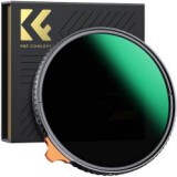 K&F Concept NANO-X Slim, HD, VARIO ND 2-400 változtatható szürkeszűrő, vízlepergető, karcálló, 58mm