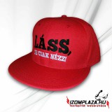 K-UP Láss, ne csak nézz! hímzett SNAPBACK sapkák: piros, fekete, szürke, kék, fehér