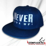 K-UP Never give up! hímzett SNAPBACK sapka (kék)