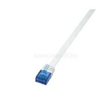 KAB CF2051U Cat6 U/UTP lapos patch kábel - Fehér - 2m (LOGILINK_CF2051U)