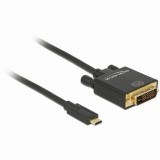 KAB USB-C > DVI 24+1 (ST-ST) 1m 4K 30Hz DeLOCK Black (85320)