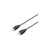 Kábel - 128850 (USB2.0, A-A hosszabbítókábel, apa/anya, duplán árnyékolt, 1,8m) (EQUIP_128850)