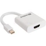 Kábel Átalakító - MiniDisplayPort - HDMI (DisplayPort 1.2 apa - HDMI 2.0 4K60 anya; fehér) (SANDBERG_509-03)