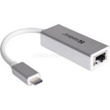 Kábel Átalakító - USB-C Gigabit Network Adapter (ezüst; USB-C bemenet; RJ45 kimenet; Gigabit) (SANDBERG_136-04)