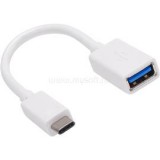 Kábel Átalakító - USB-C to USB3.0 Converter (fehér; USB-C bemenet; USB3.0 (anya) kimenet) (SANDBERG_136-05)