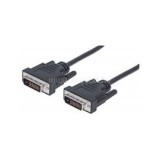 Kábel - DVI to DVI ( 1,8m; DVI-D Dual Link, Fekete) (MANHATTAN_328838)