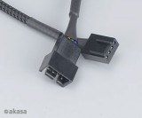 Kábel h&#369;t&#337; akasa 4-pin pwm hosszabbító 30cm ak-cbfa01-30