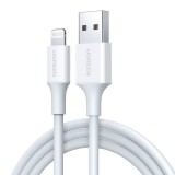 Kábel Lightning USB UGREEN 2.4A US155, 0.25m (fehér)