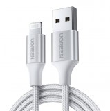 Kábel Lightning USB UGREEN 2.4A US199, 1.5m (ezüst)