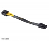 Kábel táp átalakító akasa 4-pin cpu (male) - 8-pin cpu (feamle) 15cm ak-cbpw10-15bk