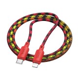 Kábel USB C Lightning Hoco PD 27W 1 m X116 piros színárnyalatos piros