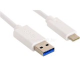Kábel - USB-C to USB3.0 (1m; fehér; USB-C 3.1 bemenet; USB3.0 (apa) kimenet) (SANDBERG_136-15)