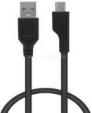 kábel - USB-C töltőkábel (USB - USB Type-C apa be-/kimenet; 2m, fekete) (DELIGHT_55444C-BK)