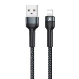 Kábel USB Lightning Remax Jany Alloy, 1m, 2.4A (fekete)