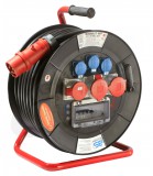 Kábeldob MAMMUT  40m H07RN-F 5G6  3x230V 16A, 1x400V 16A 5P, 2x400V 32A 5P