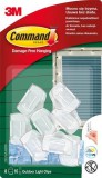 Kábelvezető akasztó, ragasztócsíkkal, 8 db, 3M SCOTCH Command™ (U3M17017CLRAW)