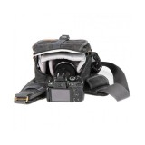 Kalahari Fotós táska KIKAO K-51 vászon oldaltáska, válltáska fekete színben