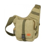 Kalahari Fotós táska KIKAO K-51 vászon oldaltáska, válltáska khaki színben