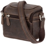 Kalahari KAAMA L-12 bivalybőrből készült elegáns fotós válltáska