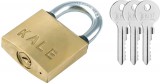 KALE öntöttvas lakat - 50mm 10-250Y Biztonsági, rézbevonatú, öntöttvas lakat, 3 kulccsal, 50x41x17mm.