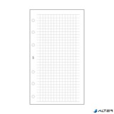 Kalendárium betét, jegyzetlap, 'L', kockás, SATURNUS, fehér