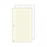 Kalendárium betét, jegyzetlap, "M", kockás, SATURNUS, fehér  [30 lap]