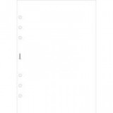 Kalendárium betét, jegyzetlap, personal méret, sima, FILOFAX, fehér [30 lap]