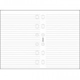 Kalendárium betét, jegyzetlap, personal méret, vonalas, FILOFAX, fehér [30 lap]