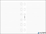 Kalendárium betét, jegyzetlap, personal méret, vonalas, FILOFAX, fehér