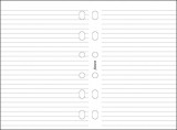 Kalendárium betét, jegyzetlap, pocket méret, vonalas, FILOFAX, fehér (NFX213008)