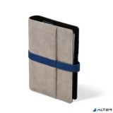 Kalendárium, gyűrűs, betétlapokkal, 'M', műbőr, SATURNUS, '225' szürke-kék