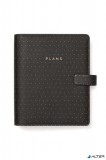 Kalendárium, gyűrűs, betétlapokkal, A5, FILOFAX 'Moonlight', fekete