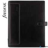 Kalendárium, gyűrűs, betétlapokkal, A5 méret, FILOFAX, 'Holborn', fekete