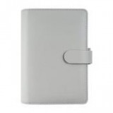 Kalendárium, gyűrűs, betétlapokkal, A5 méret, FILOFAX "Saffiano", gránit